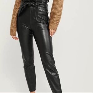 Abercrombie vegan leather paper bag pants